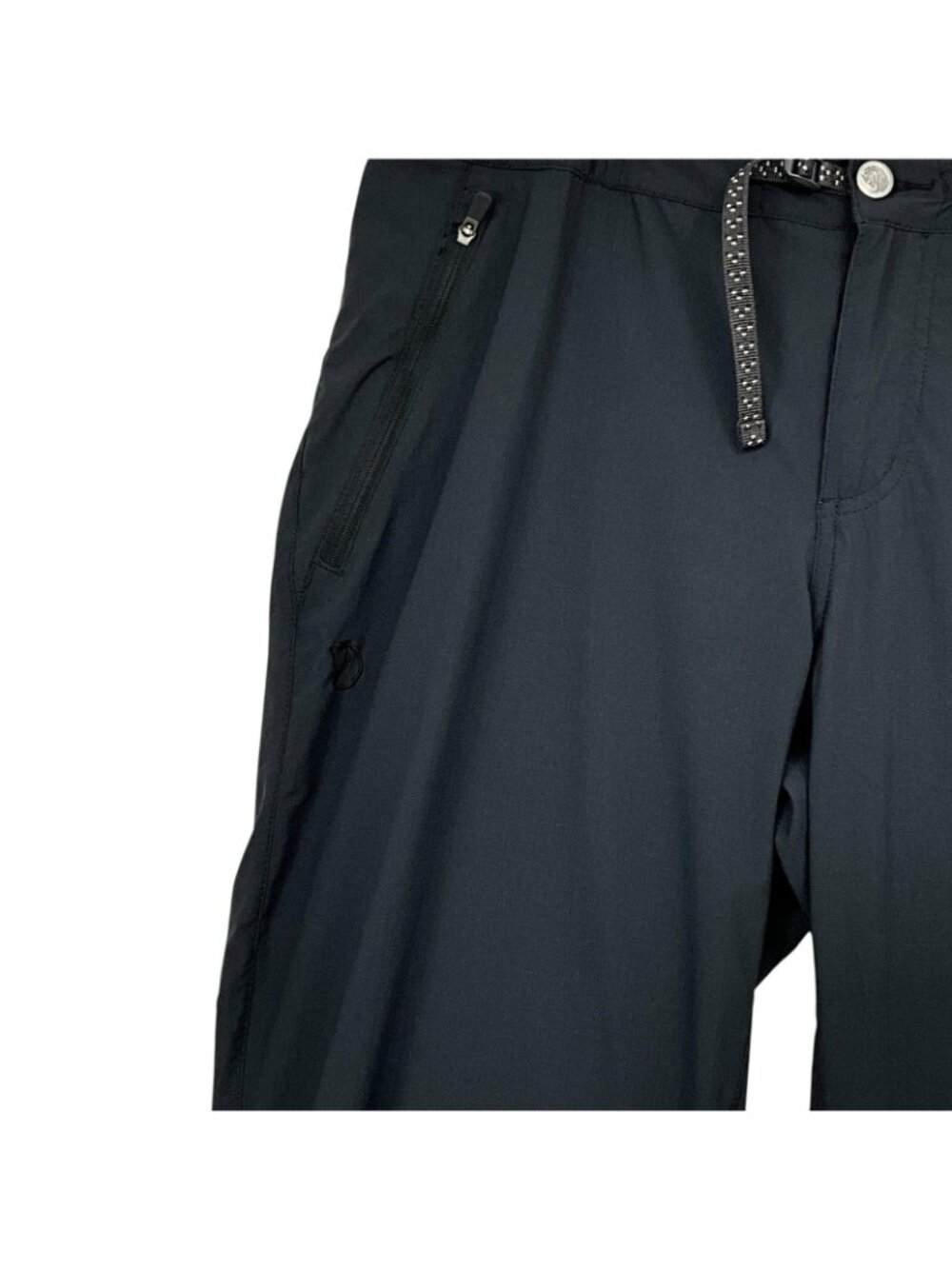 Fjallraven High Coast Trail Trousers Womens 10 Short 30" Black Zip Pockets - Picture 3 of 11